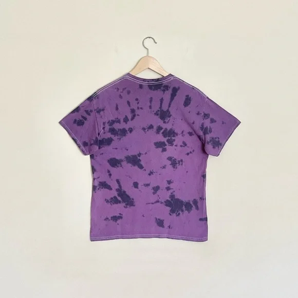 Keith Haring Running Heart Graphic Tie Dye Purple Yellow T Shirt Adult Small - Picture 6 of 9